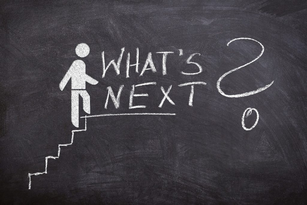 What’s next?の文字